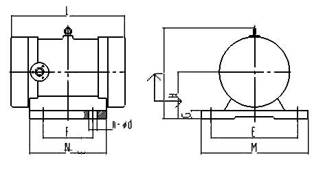 YZU振動電機(jī)安裝原理圖 YZU振動電機(jī)安裝原理圖