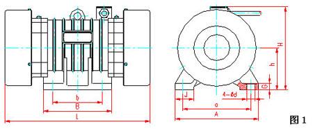 YZO振動(dòng)電機(jī)安裝示意圖 YZO振動(dòng)電機(jī)安裝示意圖